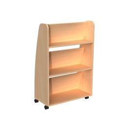 Carrello per libri con 4 ruote bloccabili su un lato, ideale per  biblioteca, casa, ufficio, studio, libreria mobile per soggiorno, camera da  letto : : Casa e cucina